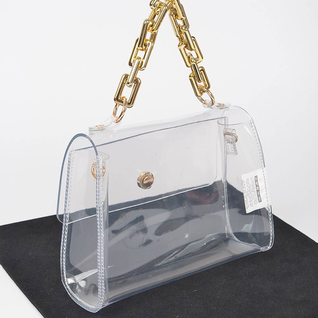 Clear Stadium Bag w/Chain