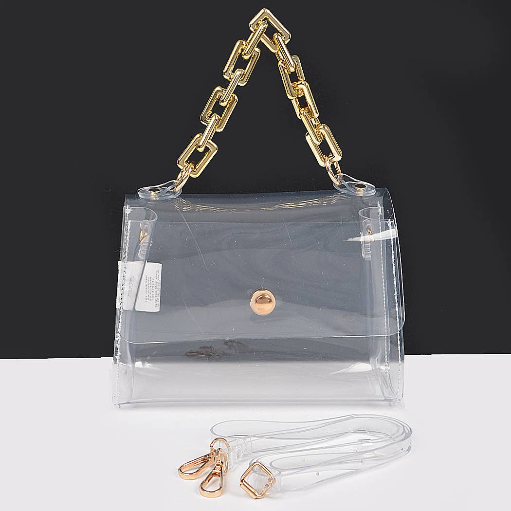 Clear Stadium Bag w/Chain