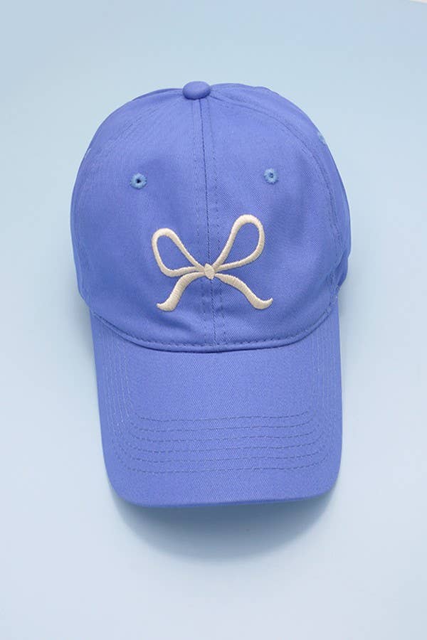 BOW RIBBON BASEBALL HAT CAP |