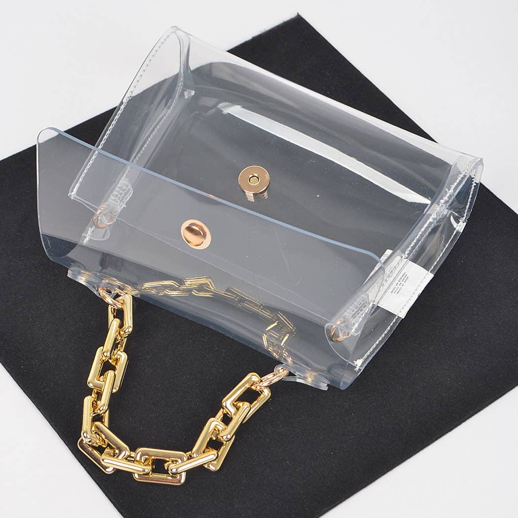 Clear Stadium Bag w/Chain