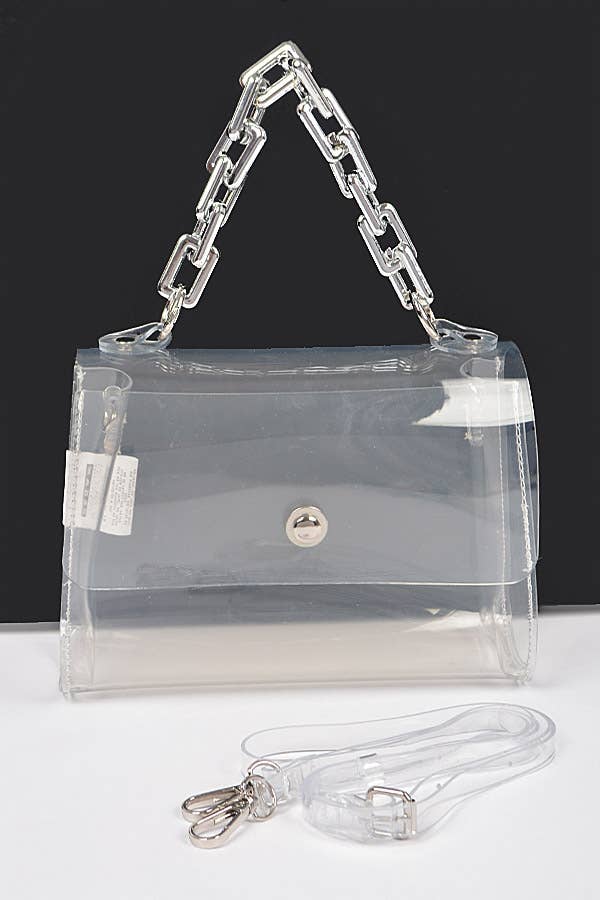 Clear Stadium Bag w/Chain