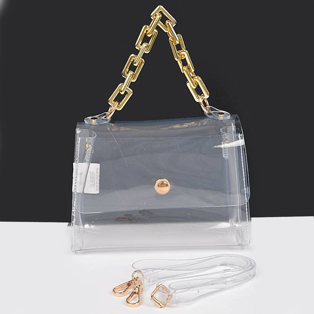 Clear Stadium Bag w/Chain