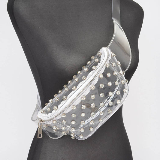 Rhinestone Studded Clear Stadium Bag