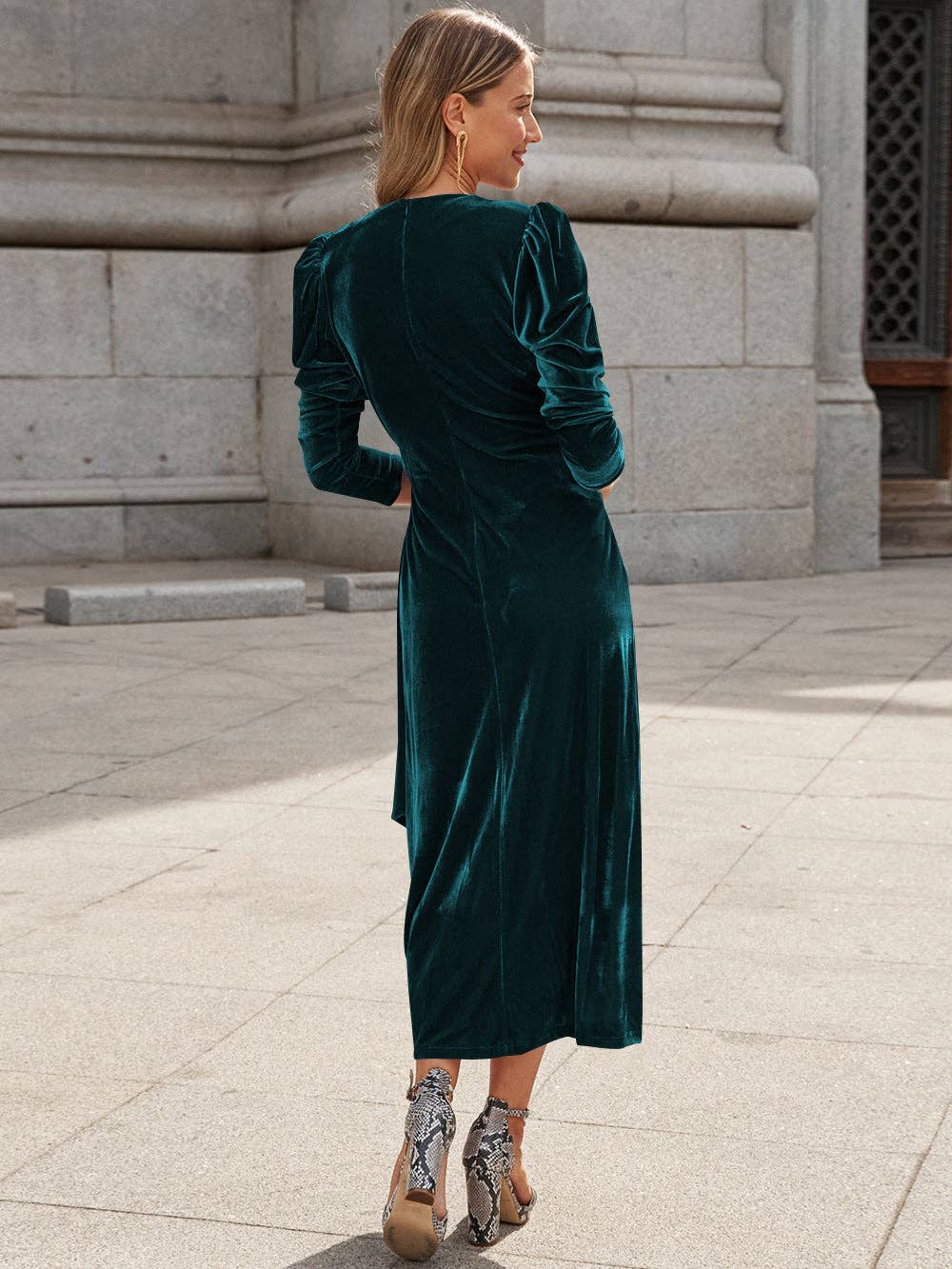 Florence Metallic Velvet Dress