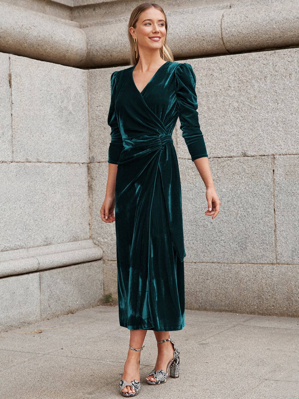 Florence Metallic Velvet Dress