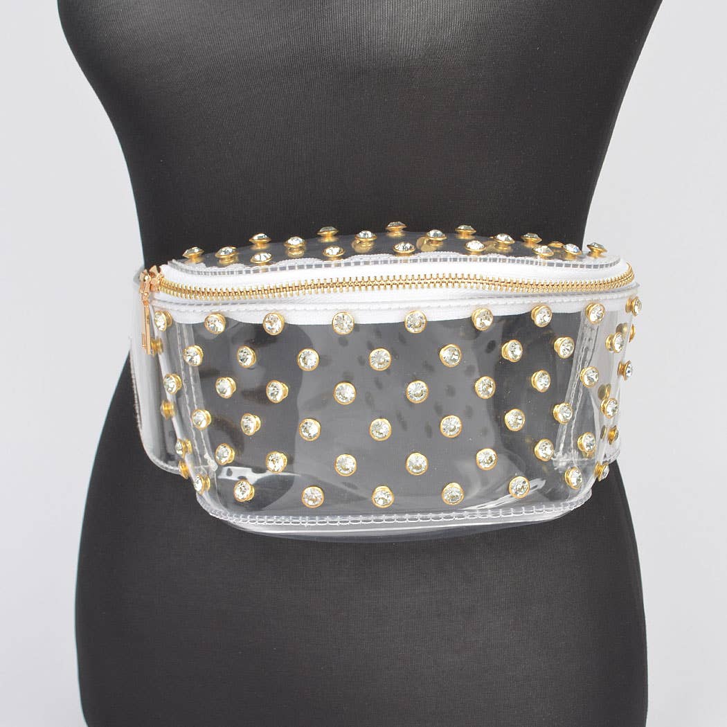 Rhinestone Studded Clear Stadium Bag