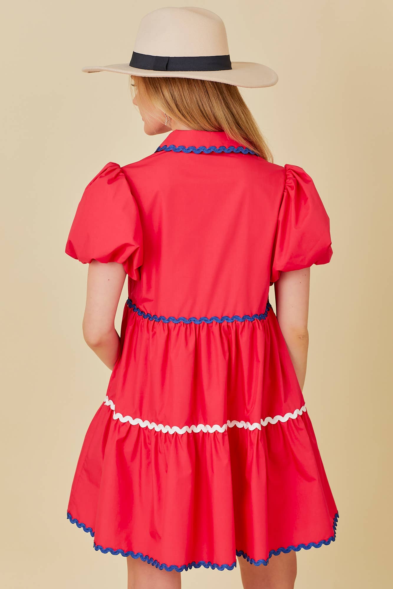 4th of July Ric Rac Trim Dress