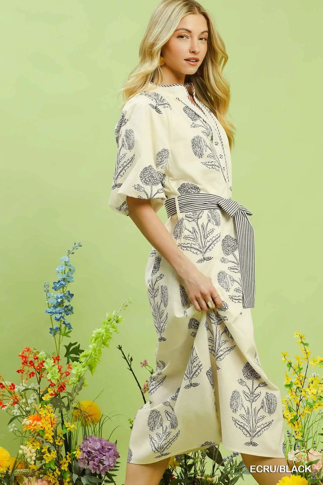 UMGEE Tie Waist Maxi Dress