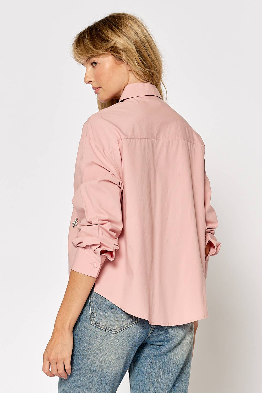 Jeweled Button Down Blouse