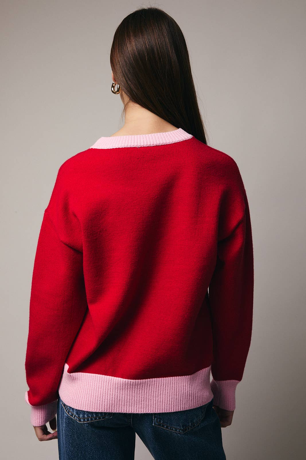 CREW NECK LONG SLEEVE "MERRY" SWEATER