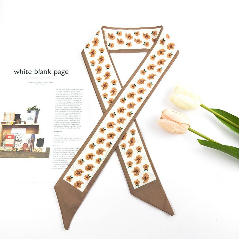 SILKY SKINNY TWILLY SCARF NECKLACE WRAP